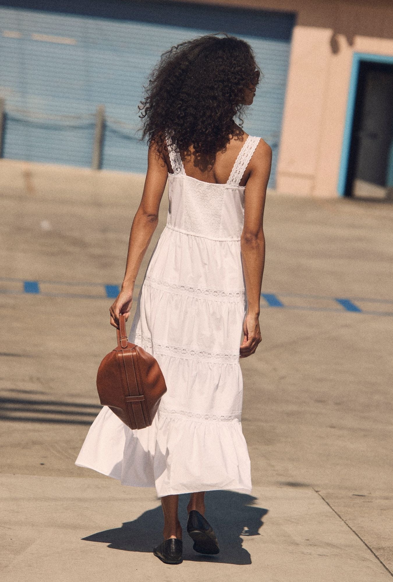 Eileen West Elise Soft White Cotton Maxi Dress