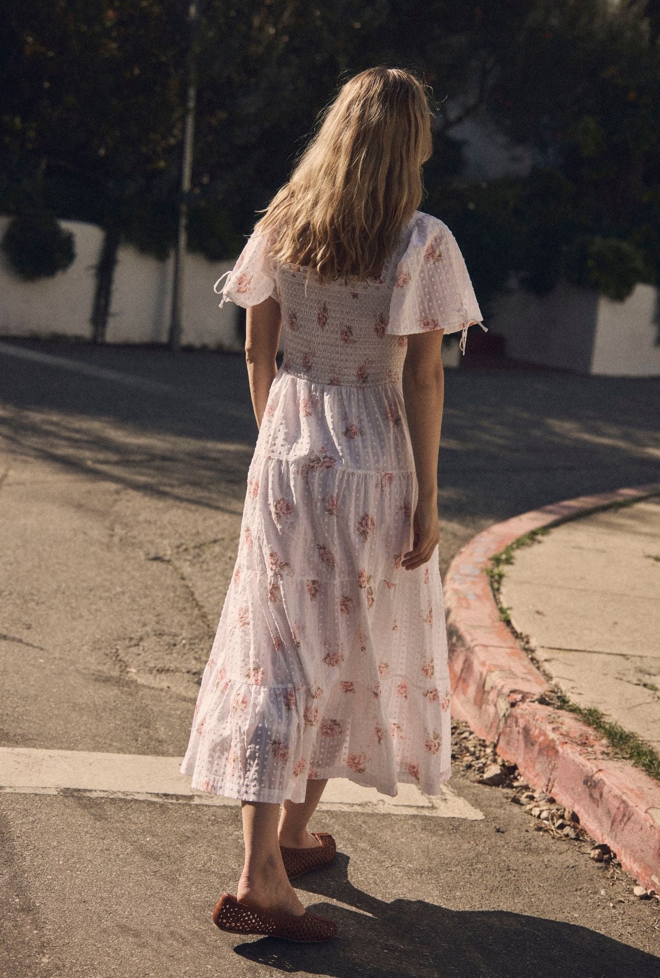 Eileen West Rosalie Venice Rose Cotton Swiss Dot Maxi Dress