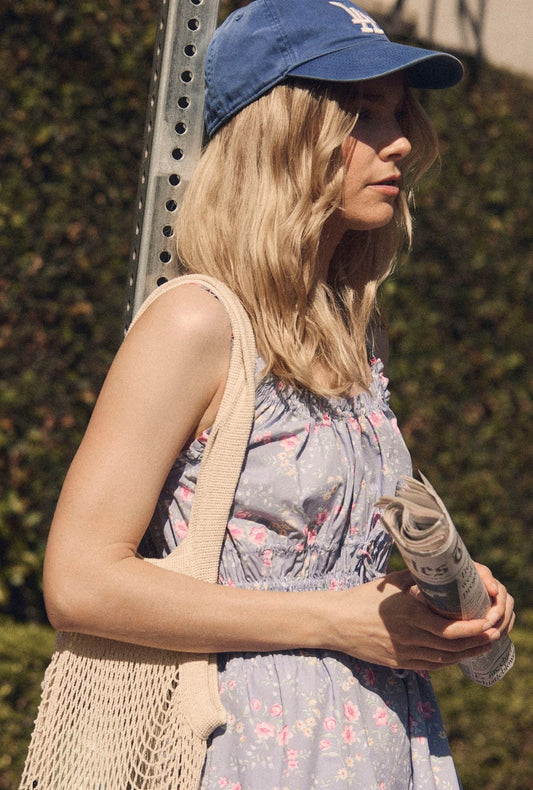 Eileen West Nora Chambray Rose Cotton Midi Dress