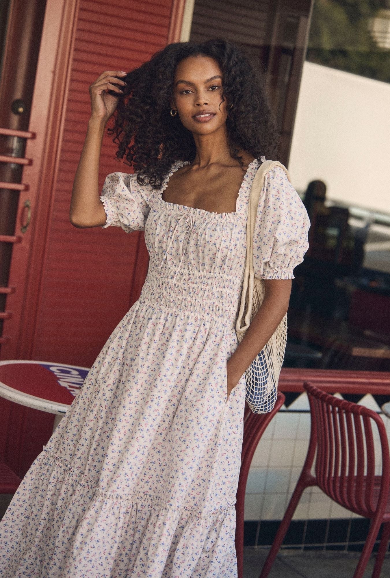 Eileen West Marin Buttercup Floral Cotton Maxi Dress