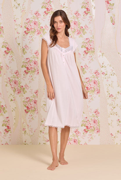 Eileen West Ballet Slipper Cotton Modal Cap Sleeve Waltz Nightgown