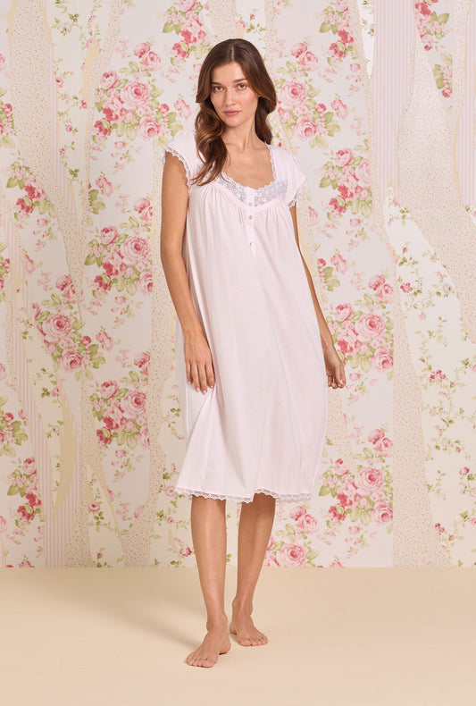 Eileen West Ballet Slipper Cotton Modal Cap Sleeve Waltz Nightgown